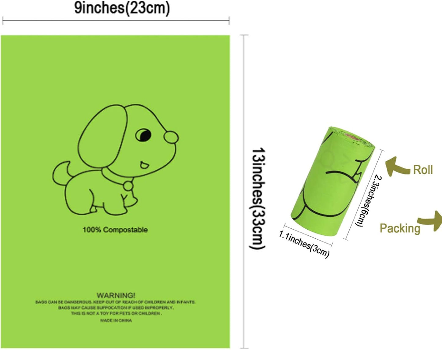 Petmolico Dog Poop Bag Holder Leash Attachment, Dog Waste Bag Dispenser Zippered Pouch, Fits Any Leash, Includes Free Roll of Poop Bags Dispenser - 2 Pack, Colorful Leopard