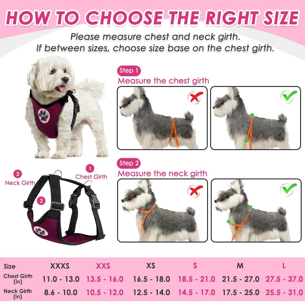 SlowTon Dog Seat Belt Harness for Car, Dog Car Harness Adjustable Mesh Breathable & Dog Seatbelt Safety Tether with Elastic Bungee for Small Medium Large Pets(Burgundy, Single Clip, L)