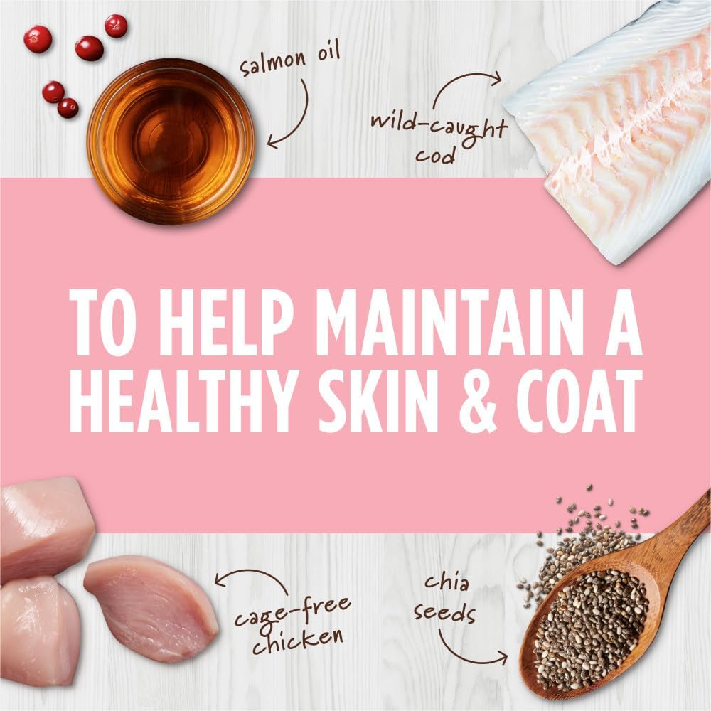 Instinct Raw Boost Mixers, Freeze Dried Cat Food Toppers with Functional Ingredients, Grain Free, Real Chicken - Skin & Coat Health, 5.5 oz Bag