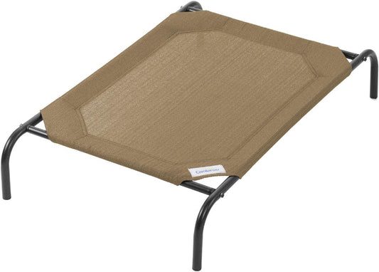 Coolaroo Original Elevated Dog Bed - Breathable Off-The-Ground Pet Bed with Cooling Fabric, Joint Relief & Moisture-Resistant Fabric, 100% Recyclable, Easy Clean, Nutmeg, Medium