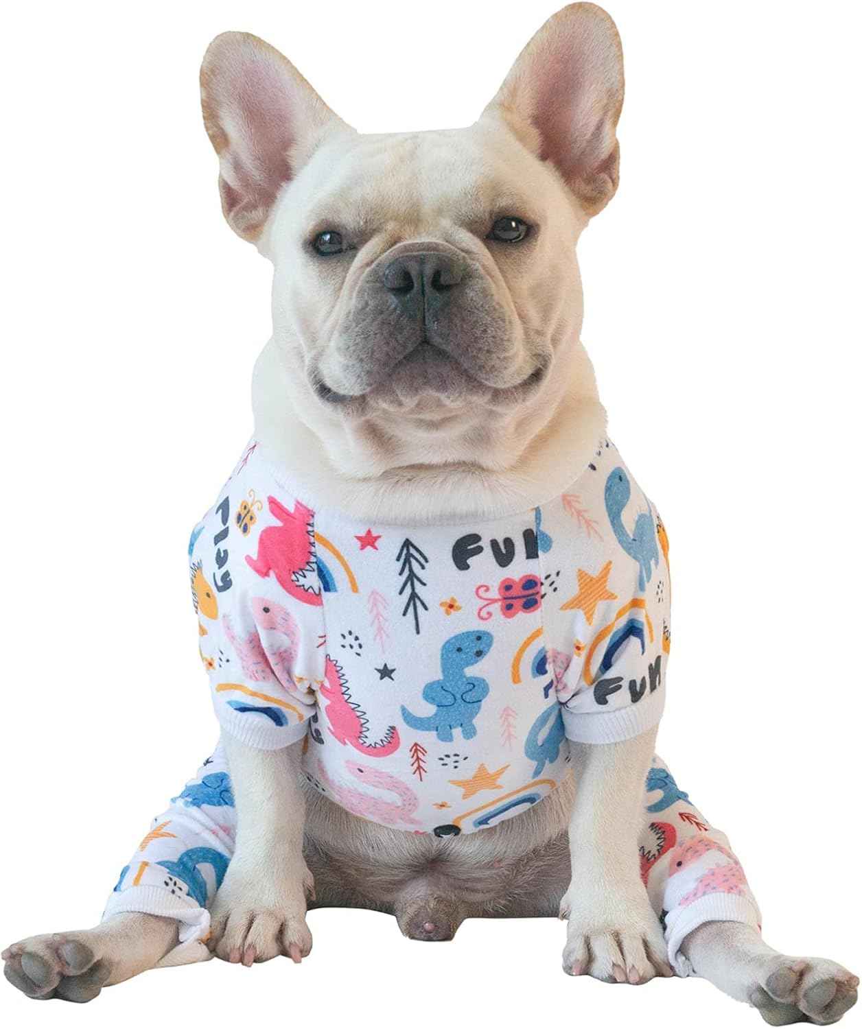 CuteBone Small Dogs Outfit Soft Puppy Onesies Pjs Dog Pajamas Pet Coat Cat Apparel Comfy Doggie Jumpsuit Bodysuit for All Seasons P159S