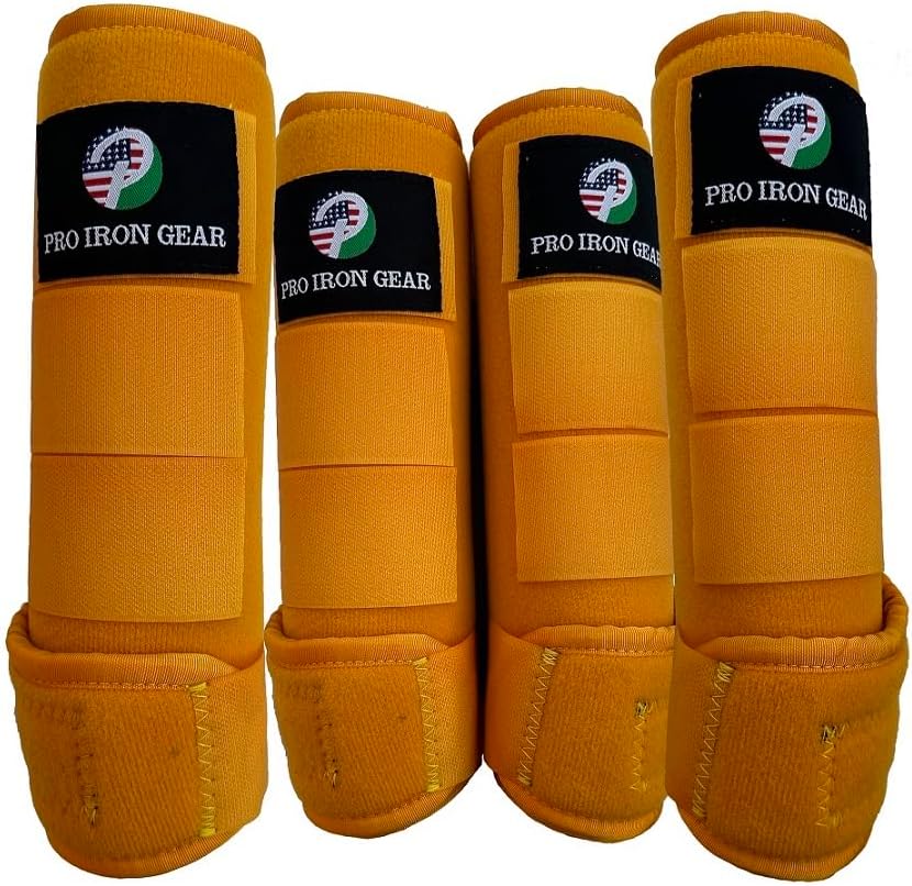 Horse Medicine Brushing Boots Leg Wraps Protection Gear Set of 2 and Set of 4 in 14 Colors