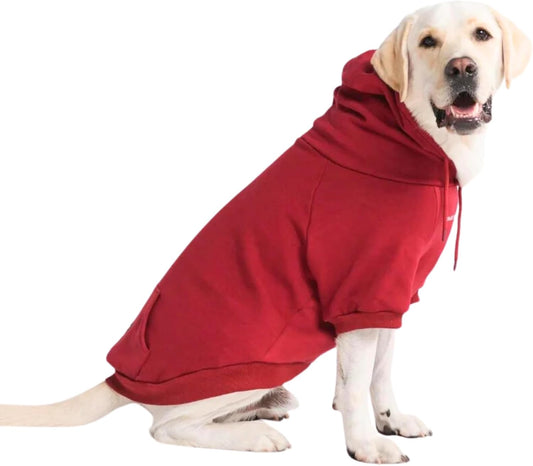 Spark Paws Dog Hoodie – Premium Dog Sweater for Small, Medium, and Large Dogs | Warm Outfits for French Bulldogs, Pitbull, Puppy, Winter Jacket Alternative - Burgundy - 5XL