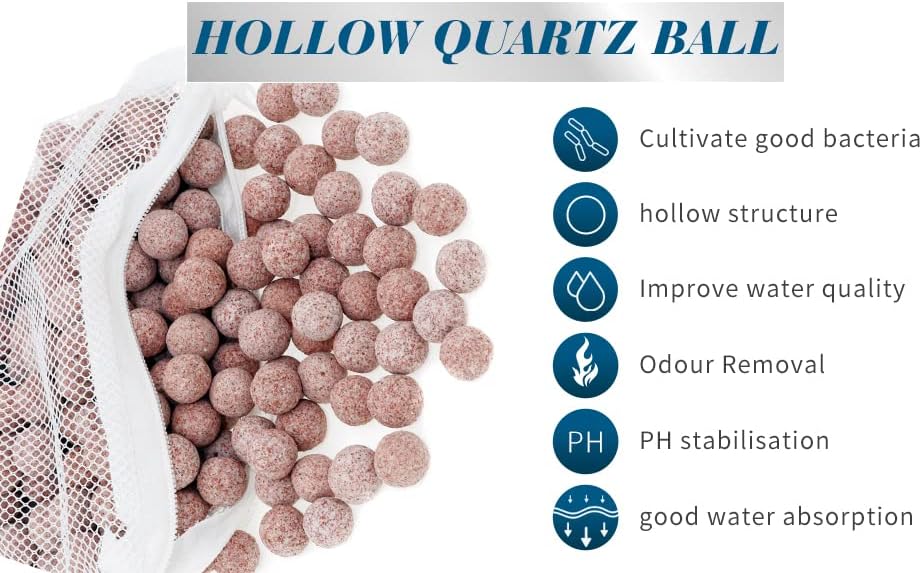 ALEGI 2 lbs Aquarium Ceramic Bio Filter Media Sphere for Freshwater Aquarium and Marine Fish Tank Sump, Canister Filter, Koi Ponds (2 lbs)