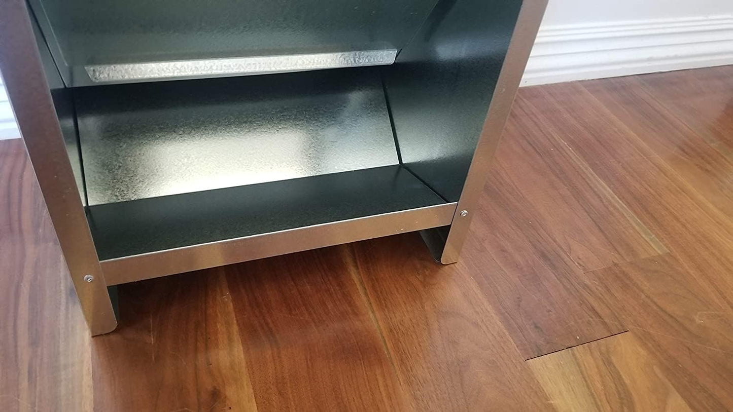 Duncan's Dog Feeder - Galvanized Metal Pet Food Station for Outdoor or Indoor Use - Automatic Gravity Self Feeding Dispenser for Small, Medium, and Large Breeds - Holds 25 Pounds of Dry Kibble