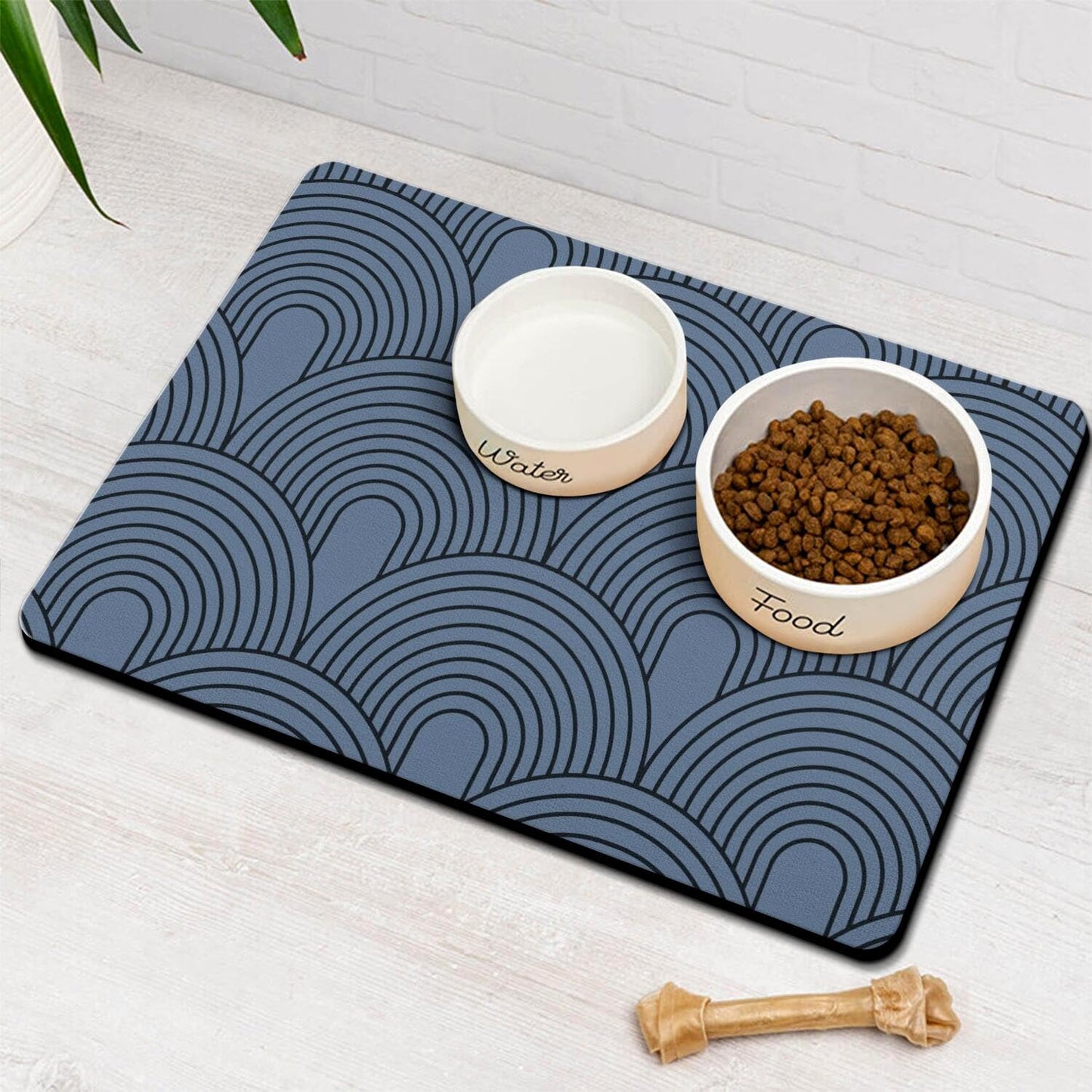 Dog Food Mats for Floors Absorbent, Pet Cat Food Mat - Quick Dry Dog Mat for Food and Water Boho Pet Supplies