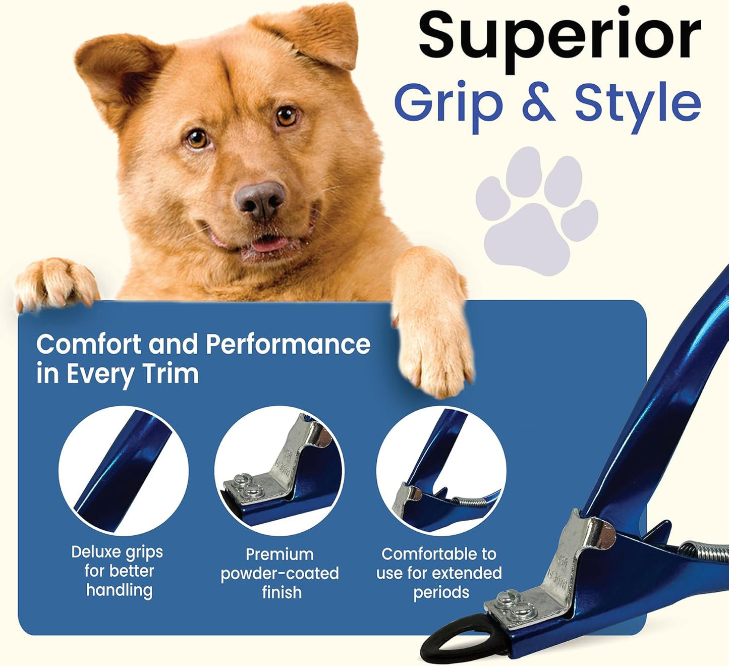 Resco Original Deluxe Dog, Cat, and Pet Nail/Claw Clippers. Best USA-Made Trimmer, More Colors & Sizes, PF0725