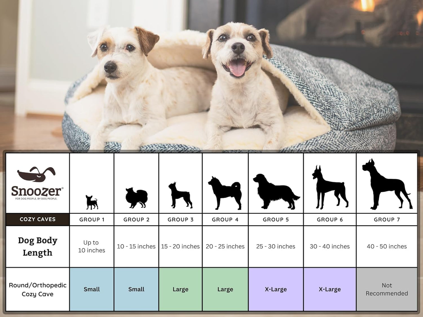 Snoozer Luxury Cozy Cave Pet Bed, Wag Collection, Extra Large - Starpatch Red Diamond