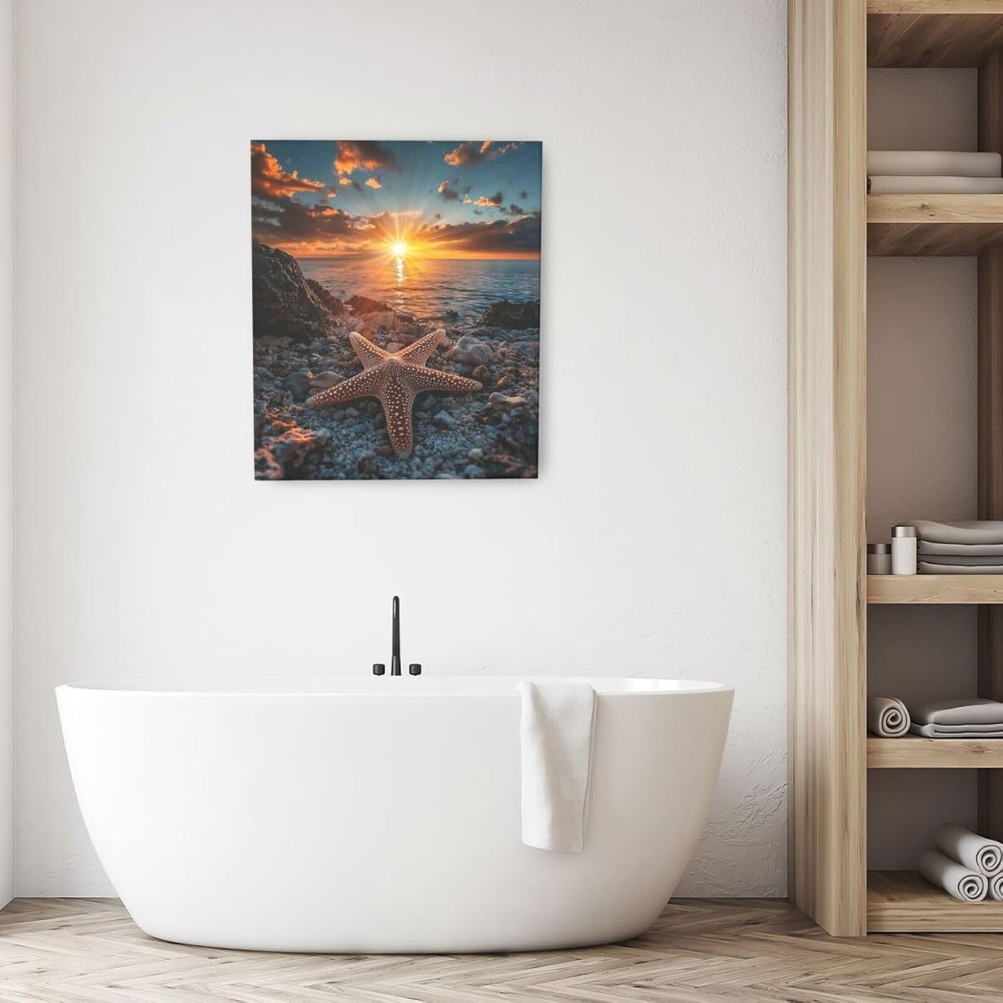 Boho Black Cat Wall Art Kitten Botanical Wall Decor Mid Century Modern Canvas Painting Print Minimalist Pictures Artwork Framed Decorations Gifts for Cat Lover Bathroom Nursery Living Room Bedroom Kitchen 24"x20"