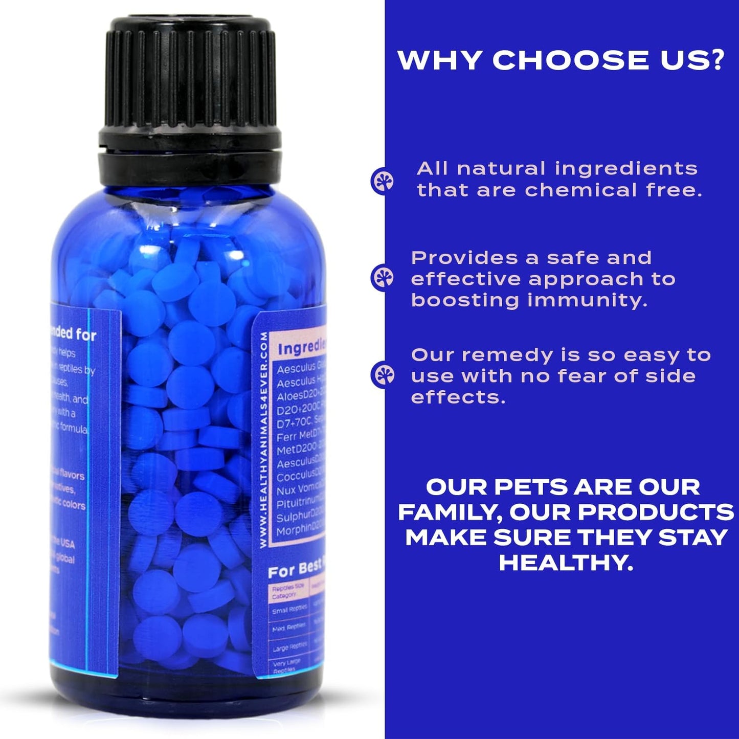 HA4E - Reptile Wellness Support - Natural Formula for Prolapse Management, Organ Retention & Tissue Health - Gentle Holistic Recovery - 300 Tablets