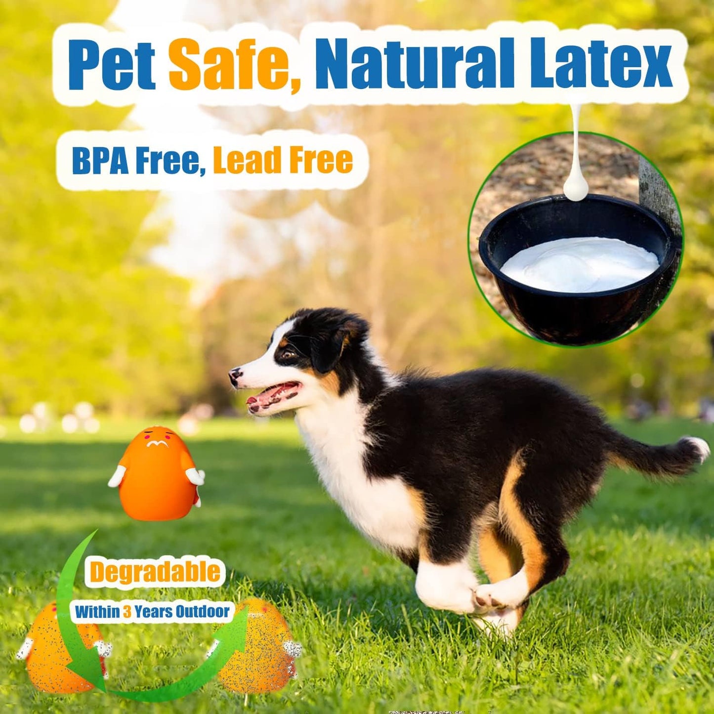 Squeaky Dog Toys for Small Dogs and Medium Breeds, Puppy Small Dog Toys Squeaky Dog Balls 6pcs for Mini, Small, Medium Breeds