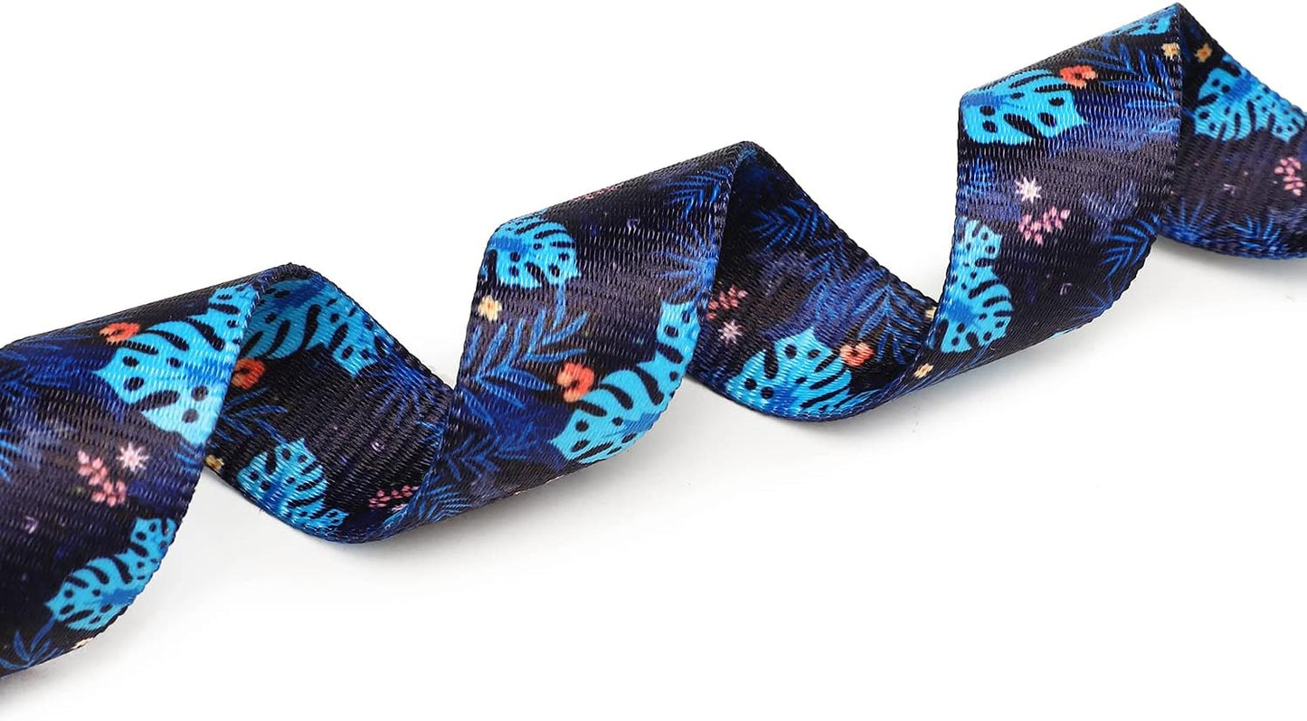 Mercano Adjustable Dog Collar - Special Design Patterns, Soft Nylon Comfortable Durable Pet Collar for Small Medium Large Dogs (XS, Monstera)