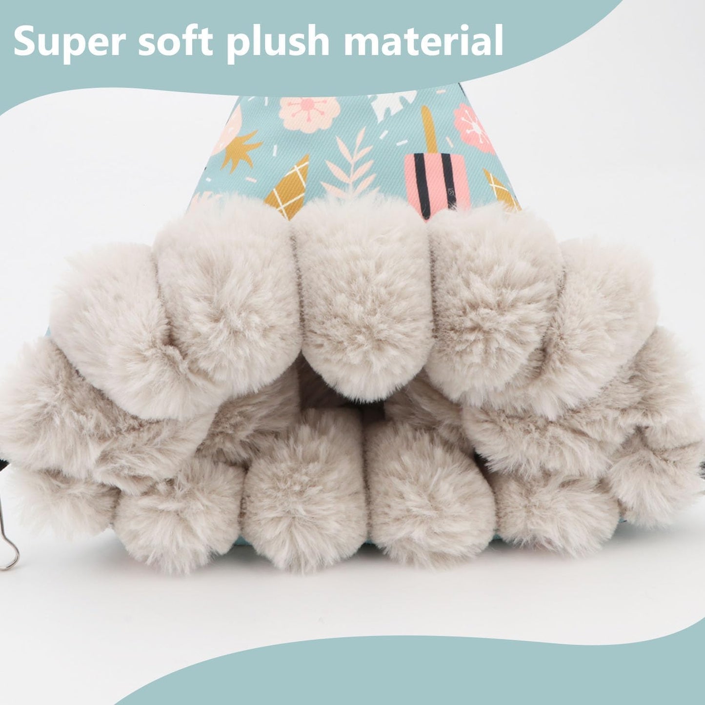 Wontee Bird Nest House Winter Warm Hanging Hammock Bird Bed Snuggle Hut for Parakeets Budgies Caique Conures Cockatiels (Medium, Blue)