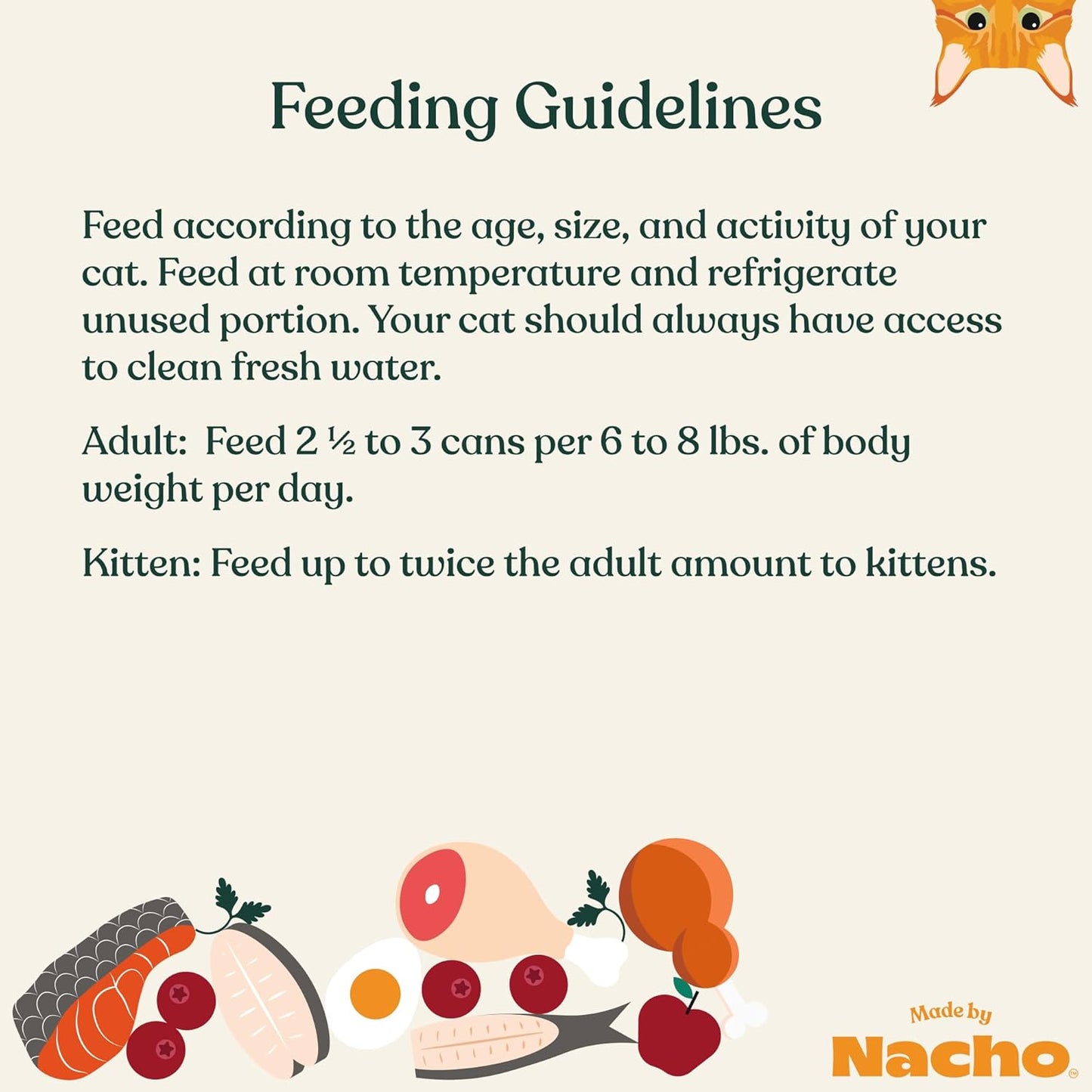 Made by Nacho Pate Wet Cat Food Variety Pack, Chicken, Salmon, and Turkey, 5.5 Ounce Cans, Grain-Free Canned Pet Food, Bone Broth Infused for Hydration, Limited Ingredients, 12 Pack