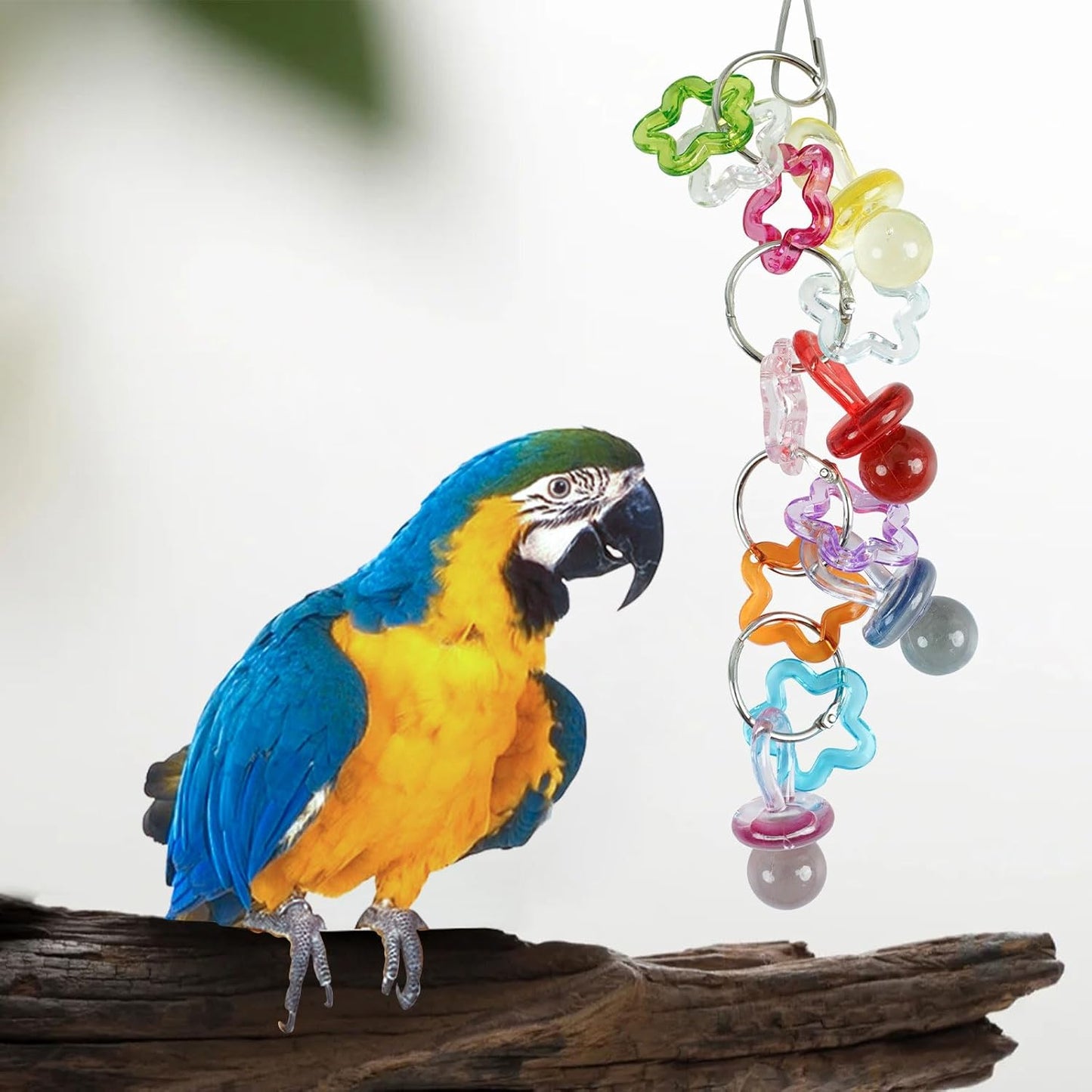 3Pcs Cockatiel Toys, Bird Toys for Parrots, Parakeet Toys, Parrot Toys, Budgie Toys, Macaw Toys, Bird Toy for Conures, Conure Toys for Chewing Exercise, Parakeet Cage Accessories,Bird Cage Accessories