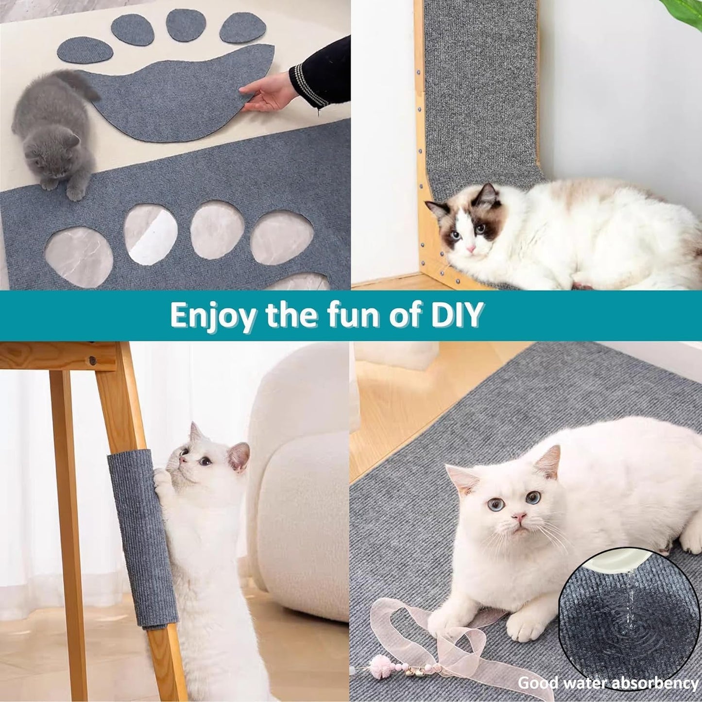 Cat Scratch Couch Furniture Protector, Adhesive Cat Scratch Pad Deterrent for Furniture, DIY Climbing Cat Scratcher Couch Protector from Cat Claws Furniture Protectors from Cats Scratching