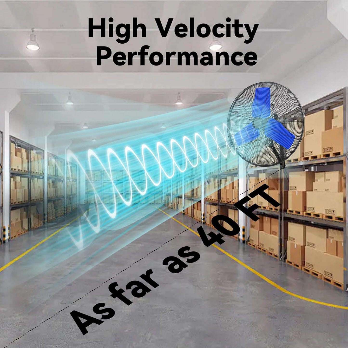 24 Inch 9500 CFM Waterproof Wall Fan Pro Series - Outdoor High Velocity Wall Mount Fan with Enclosed Motor for Residential, Warehouse, Patio, Shop, Garage, Barn UL Safety Listed