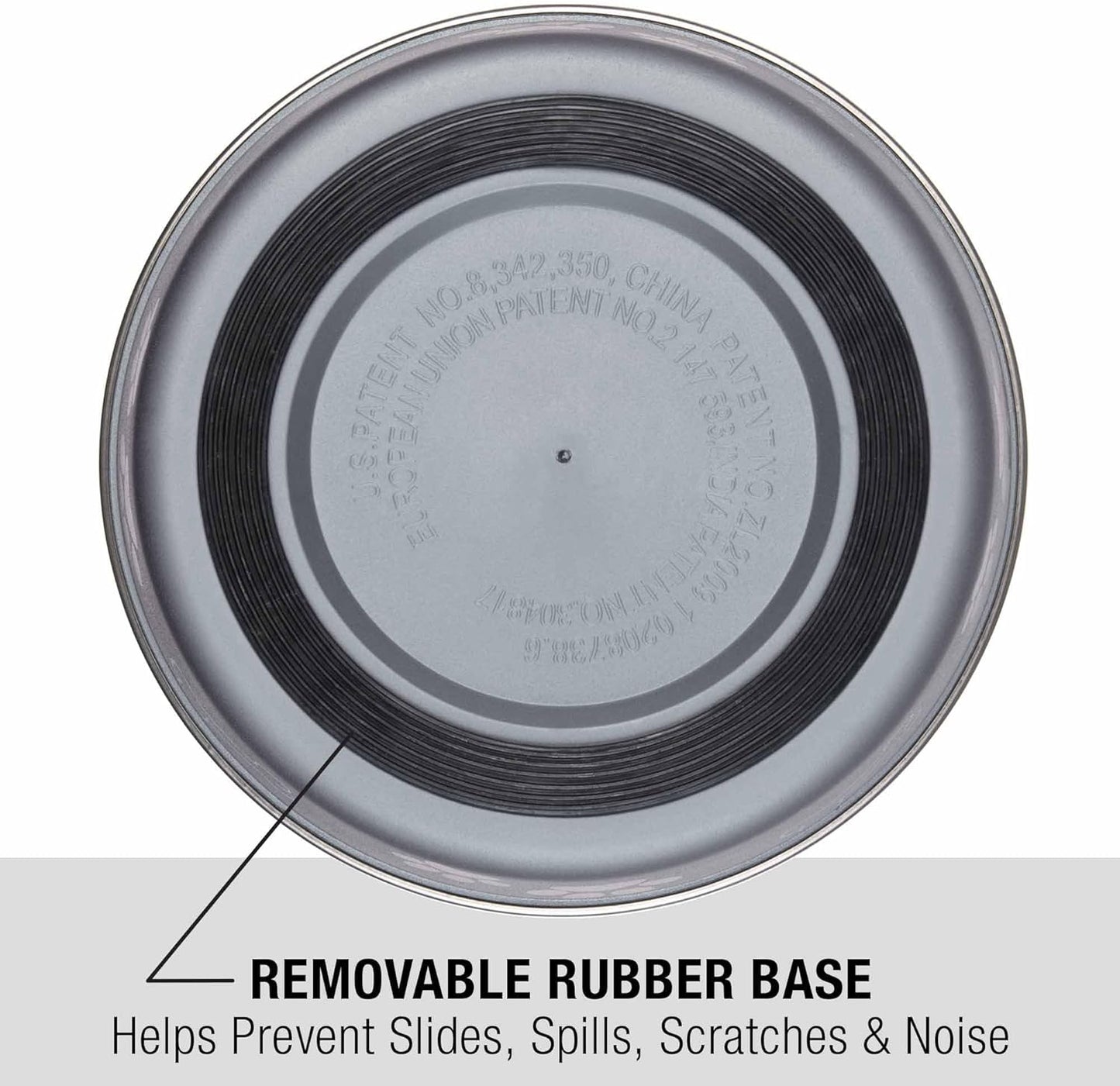 Loving Pets Bella Dog Bowls- Stainless Steel Dog & Cat Bowls - Spill Proof Dog Food Bowl, Cat Bowl, Puppy Essentials & Pet Supplies Great for Home & Travel (Large 35-65 lbs, Blueberry)