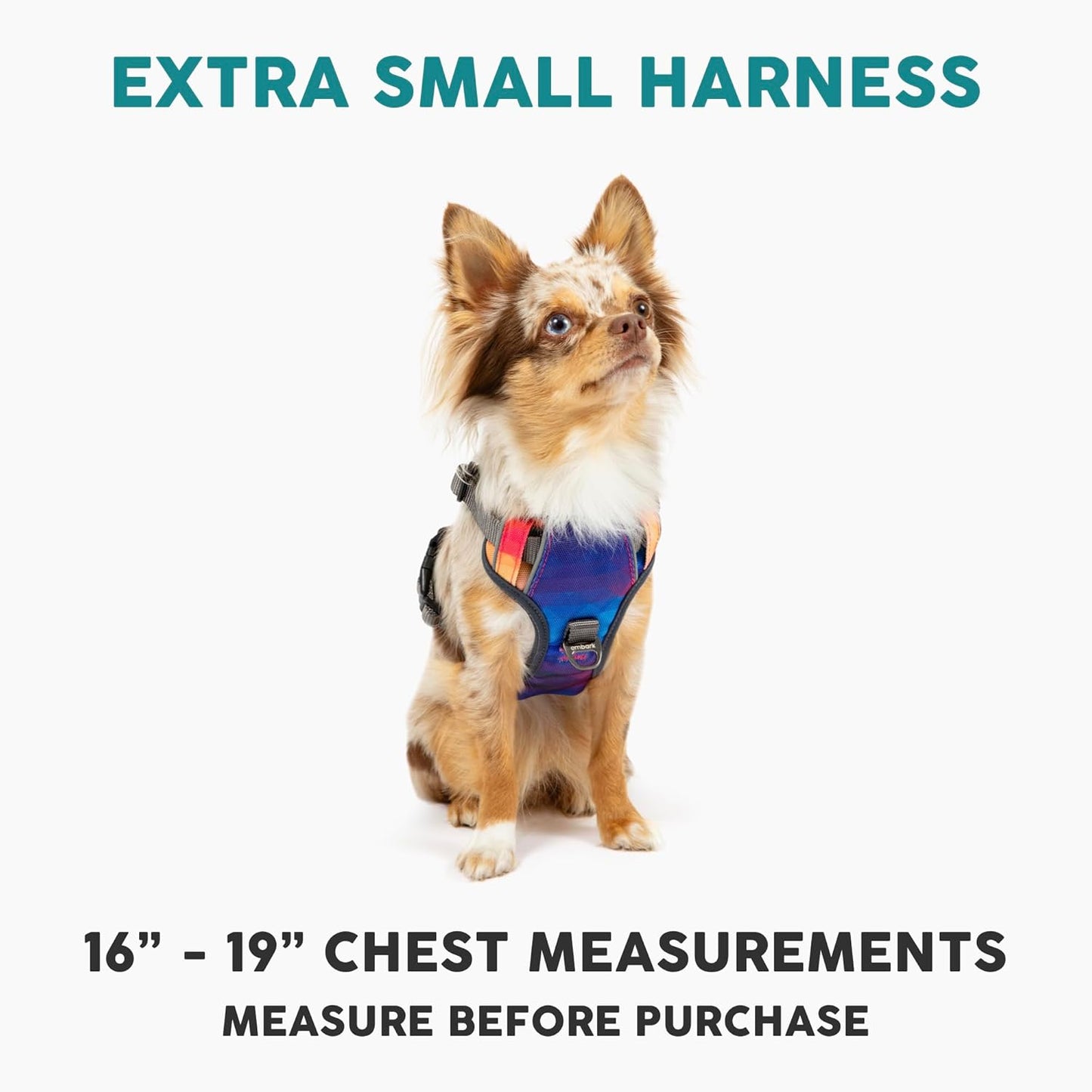 Embark Adventure Dog Harness, No-Pull Reflective Trim Dog Harness for Small, Medium & Large Dogs - Heavy Duty Oxford, 2 Leash Clips & Gel Lined Handle. Soft & Padded Puppy Dog Vest for Any Breed