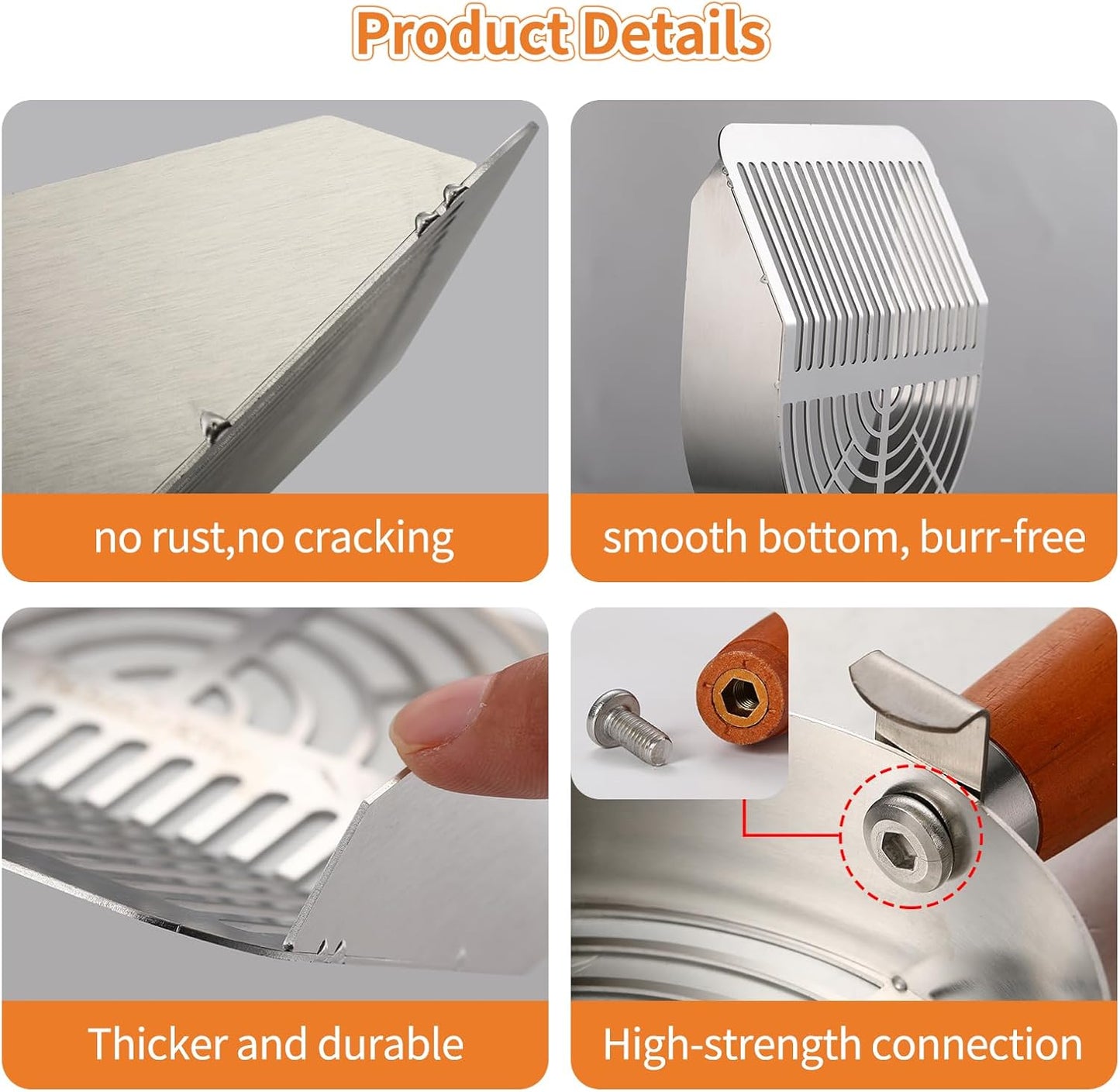 Stainless Steel Extra Thick Cat Litter Scoop (Optional Holder) (Extra Thick Scoop only)