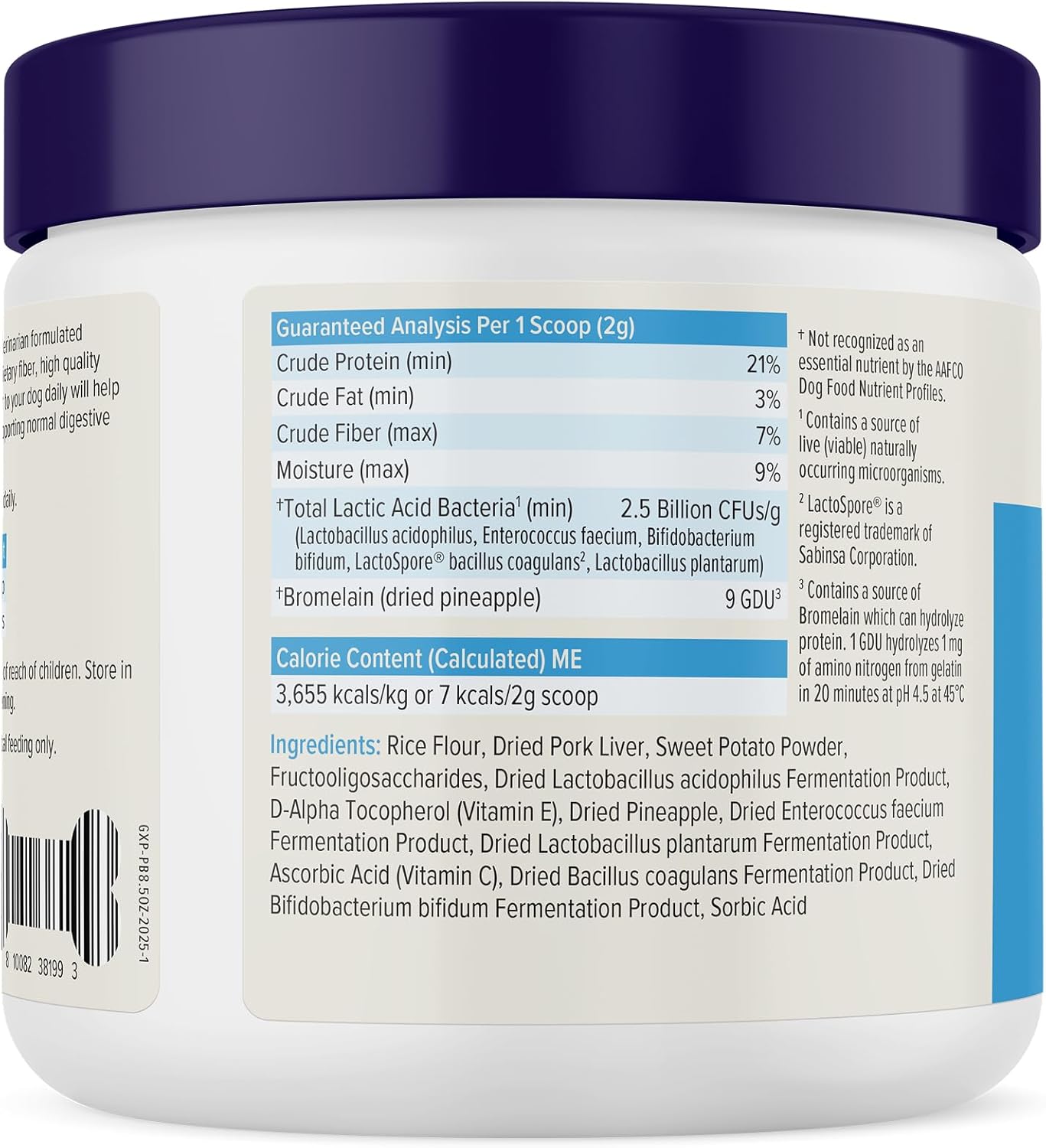Vetnique Glandex Daily Probiotics for Dogs with Prebiotics to Support Gut Health with Fiber and Digestive Enzymes, Probiotic Chews or Powders (8.5oz Powder, Pork Powder)