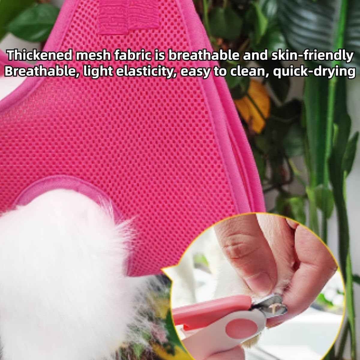 Rabbit Grooming Hammock with Safety Belt for Nail Clipping, Grooming, Bunny Bathing Bag for Nail Trimming, Cat Claw Care Bag, Small Animal Grooming Harness (Grey,XX-Small)