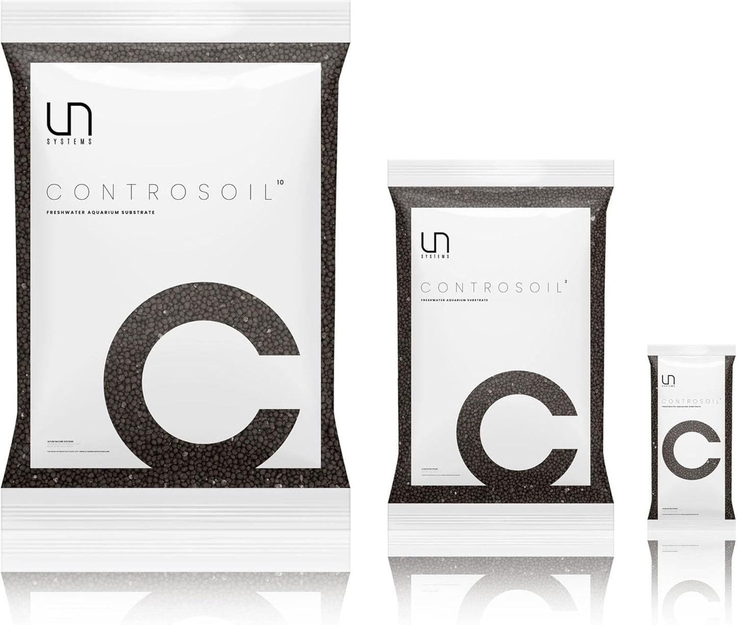 Ultum Nature Systems Controsoil - Freshwater Aqua Soil Substrate for Fish, Shrimp, Live Plant Propagation and Aquascaping - 6.8pH Low Ammonia, Volcanic Ash - Black, Fine (10 Liter | 20LB)