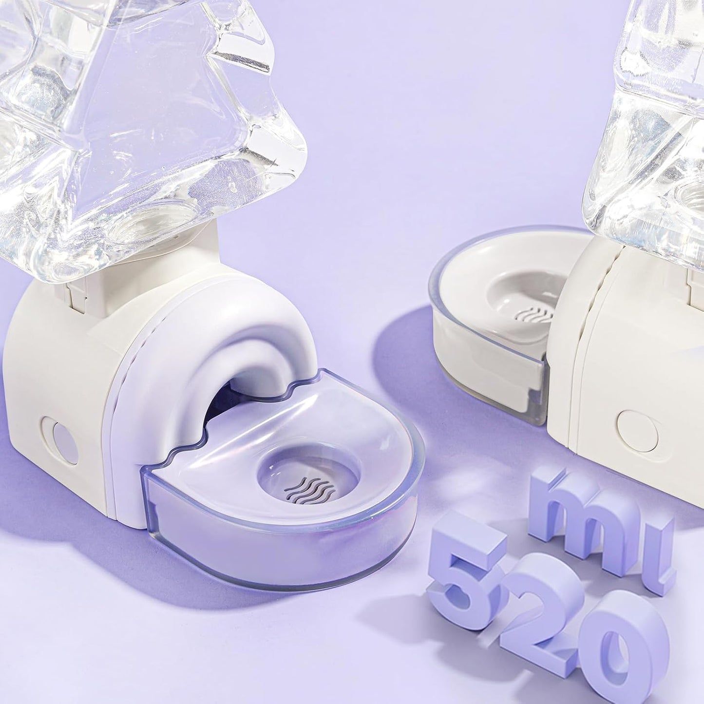 mini&moe Rabbit Water Bottle - 17.6oz Guinea Pig Water Bottle No Drip for Cage Automatic Gravity Silent Hanging Bunny Water Dispenser with Floating Bowl for Hamster, Gerbils, Ferret, Chinchilla