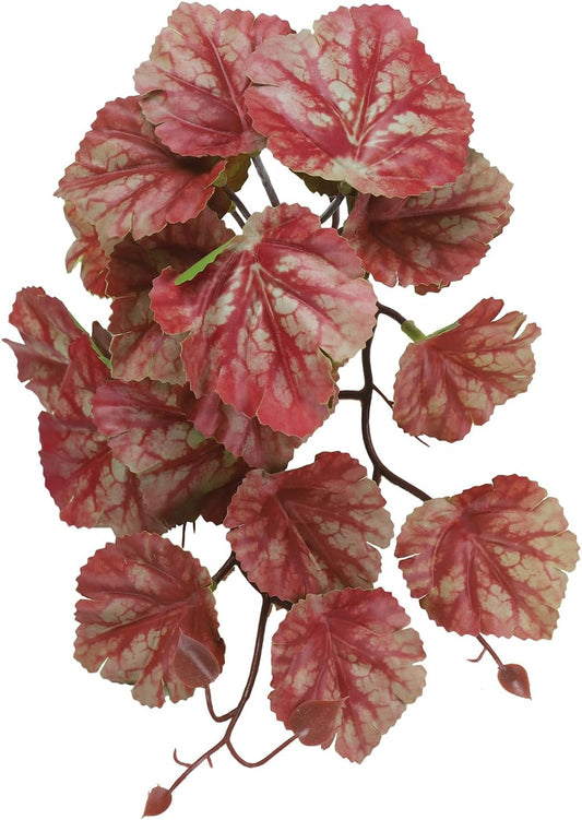 IBWell Fake Reptile Plants for Terrarium, Decor, Turtle Tank with Suction Cup