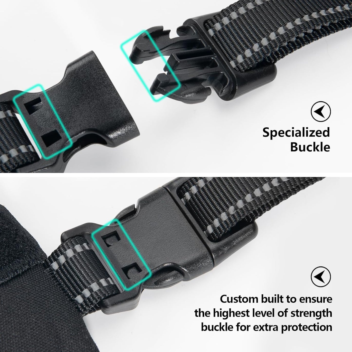 PHOEPET 2019 Upgraded No Pull Dog Harness, Reflective Adjustable Vest, with a Training Handle + 2 Metal Leash Hooks+ 3 Snap Buckles +4 Slide Buckles(XL, Royal Blue)