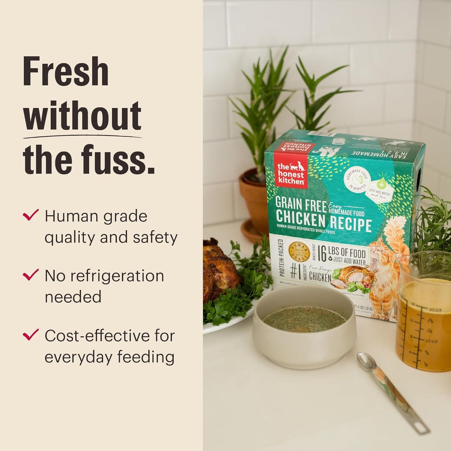 The Honest Kitchen Dehydrated Grain Free Turkey Cat Food, 2 lb Box