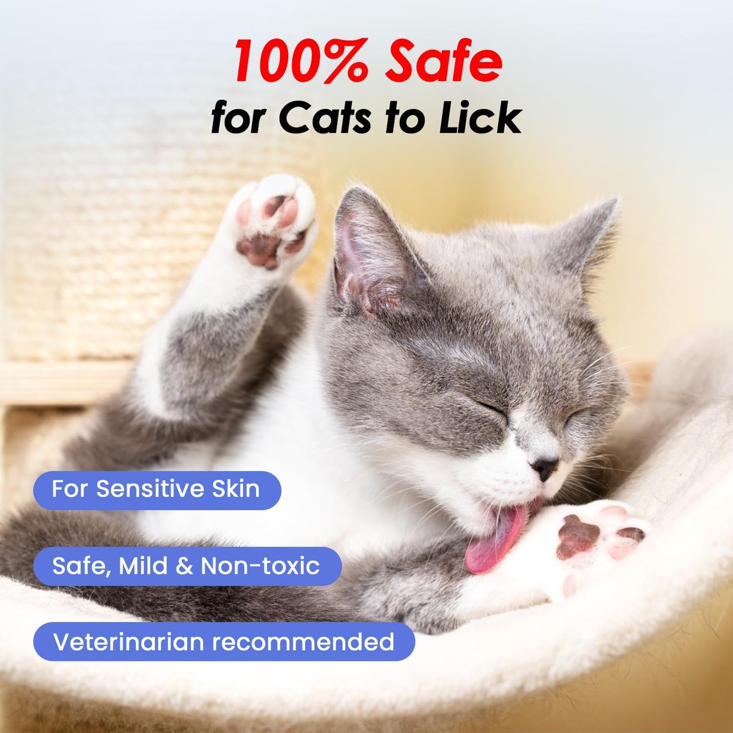 Waterless Cat Shampoo with Cat Brush - No Rinse Foam Dry Shampoo | Deep Cleansing Relieves Itchy Skin & Shedding | Gentle, pH-Balanced for Kittens Sensitive Skin | Specifically for Cat Bath | 7 oz*2