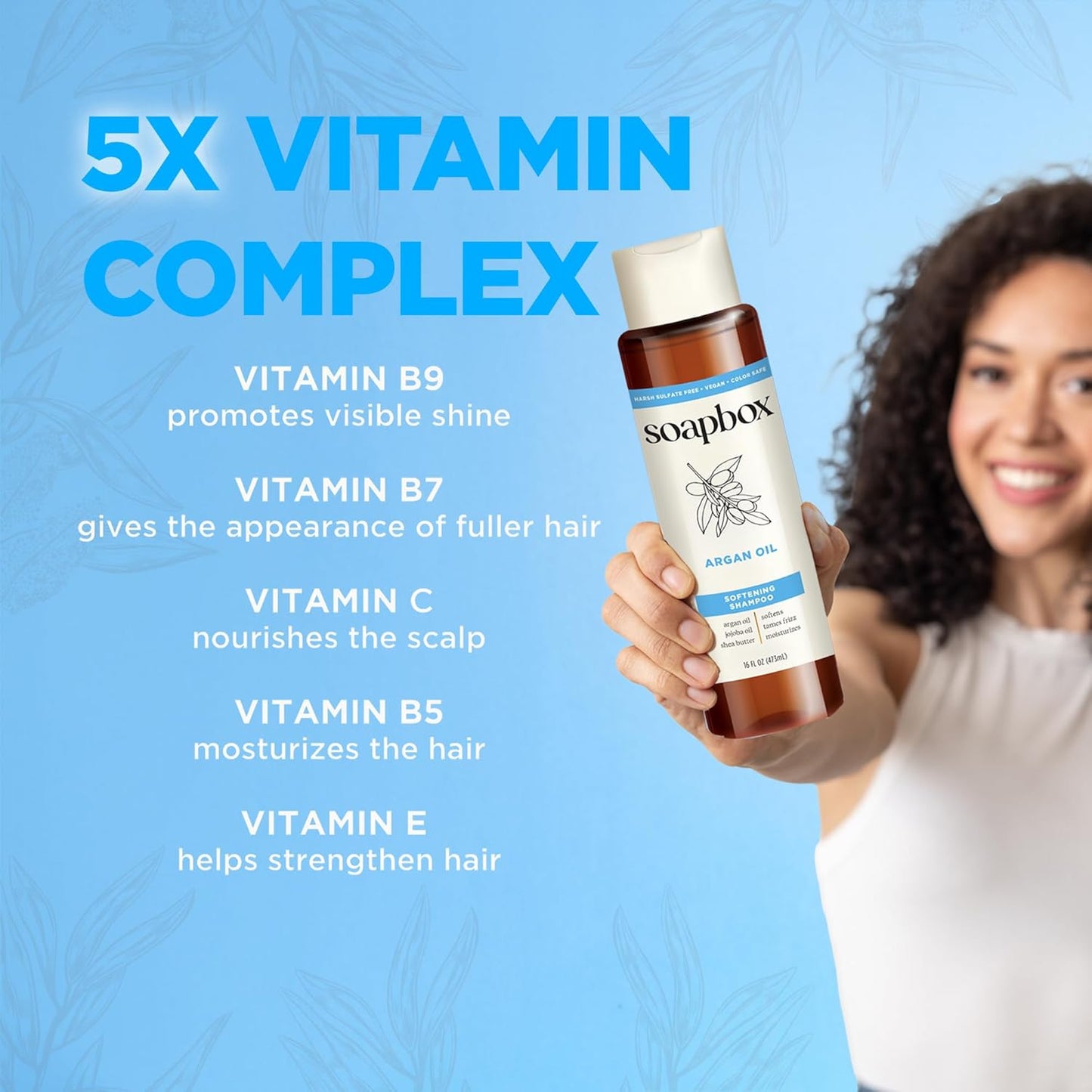 Soapbox Argan Shampoo & Conditioner Set, Volumizing, Vegan, Color Safe, Harsh Sulfate & Silicone Free, 1 Liter Each (Pack of 2)