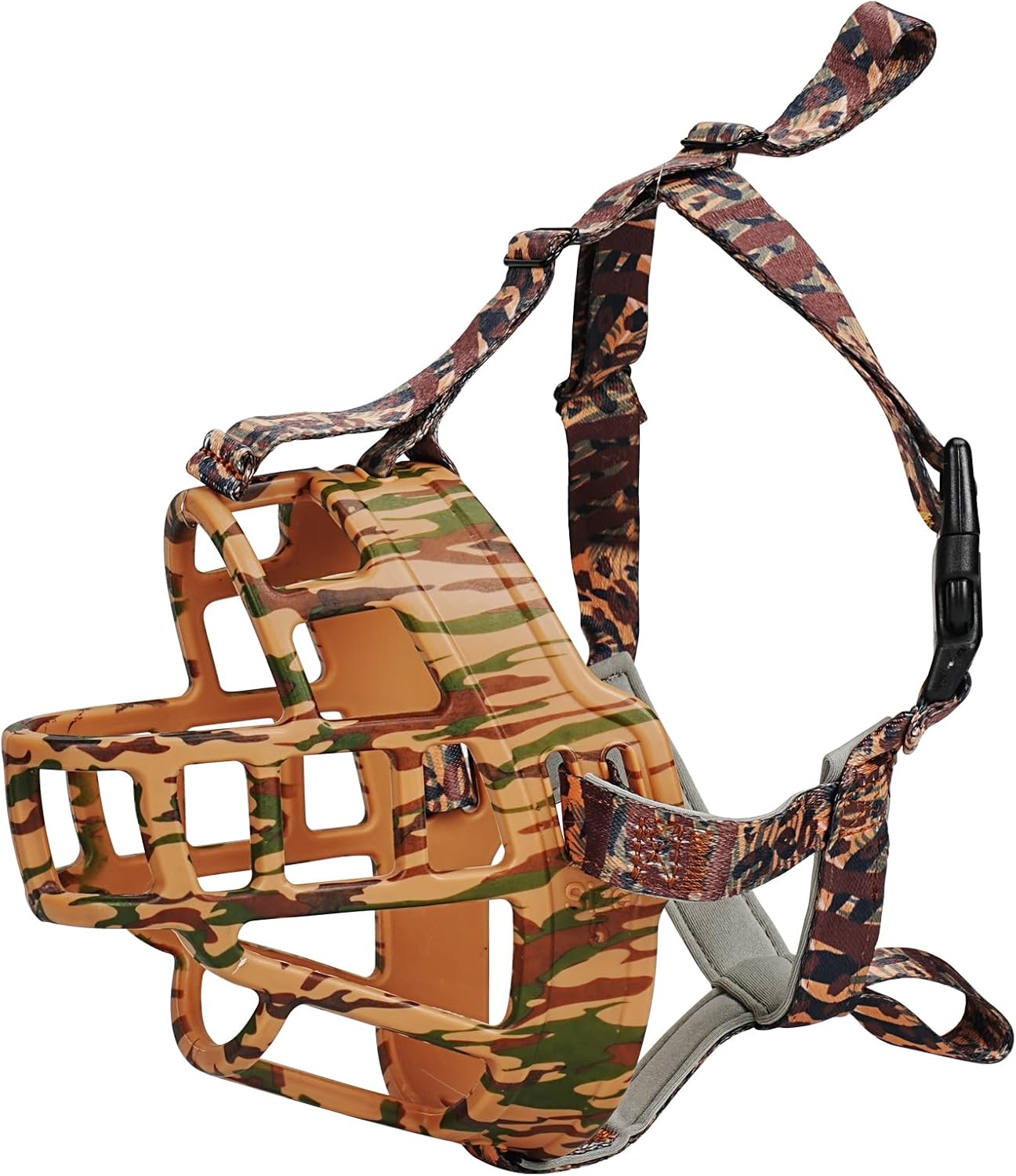 Basket Muzzle to Prevent Biting, Dog Muzzle for Large Medium Small Dogs Allows Panting Drinking Anti Chewing, Perfect for Grooming Trimming Training and Aggressive Reactive Dogs (Brown, Size 2)