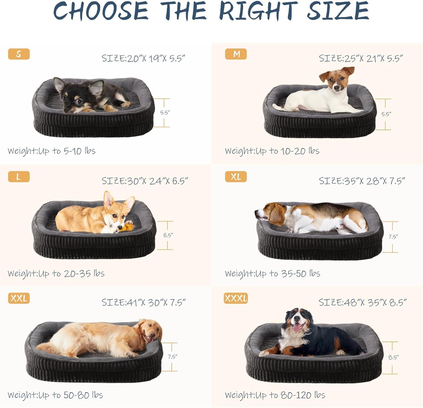 Orthopedic Dog Bed for Puppy,Extra Small Dogs Breeds,Oval Cat Bed,High Density Egg Crate Foam Dog Sofa Beds,Pet Couch Bed with Four Sided Bolster,Removable Washable Cover&Non-Slip Bottom