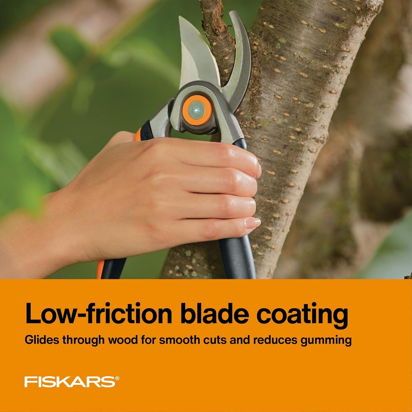 Fiskars Bypass Pruning Shears, 1-Inch Cut Capacity Softgrip Pruner, Forged Steel Replaceable Blade Stays Sharp Through Heavy Use with Rust Resistant, Low-Friction Coating