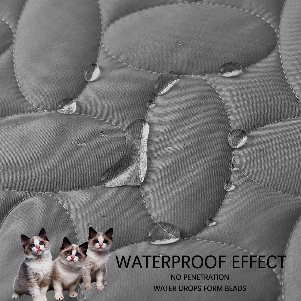 Ameritex Pet Bed Cover Dog Bed Blanket for Sofa and Furniture Waterproof New Pattern Design (52x82 Inch, Light Grey)