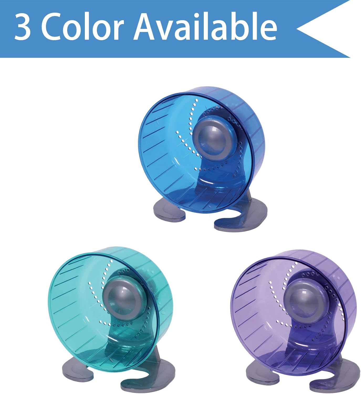 Petest Hamster Exercise Wheel, Silent Spinner Hamster Running Wheels, Diameter 6.7 inch, Blue