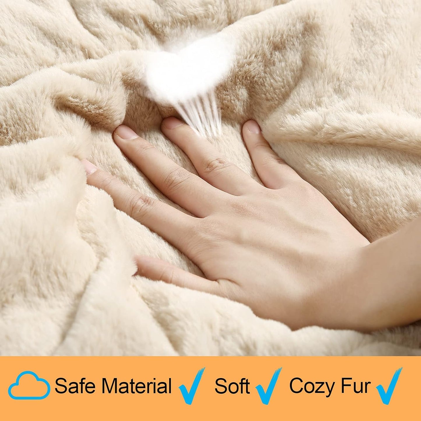 Dog Beds Crate Pad for Medium/Large Dogs Ultra Soft Dog Crate Bed Washable & Anti-Slip Kennel Pad for Dogs Cozy Sleeping Mat,Cream 36inch