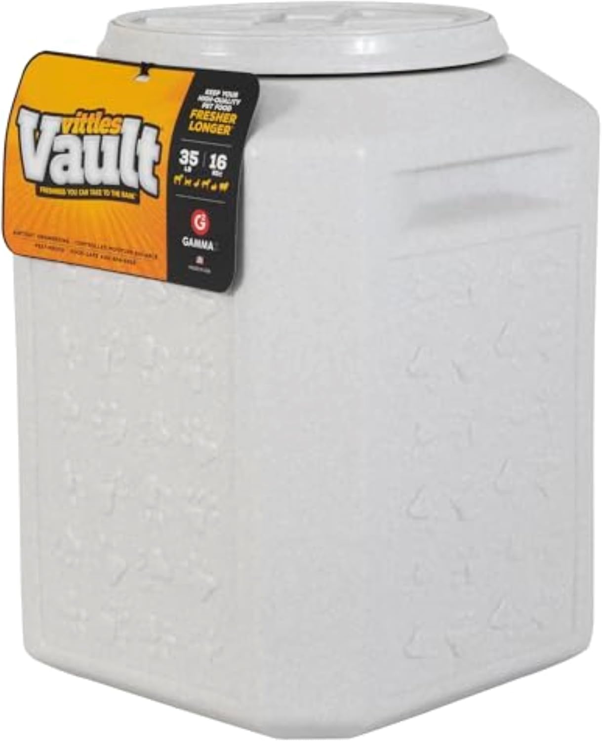 Gamma2 Vittles Vault Pet Food Storage Containers - Sealed Dog and Cat Food Storage Container, Fits up to 35lbs, Made in the USA - [12"L x 16.75"H]
