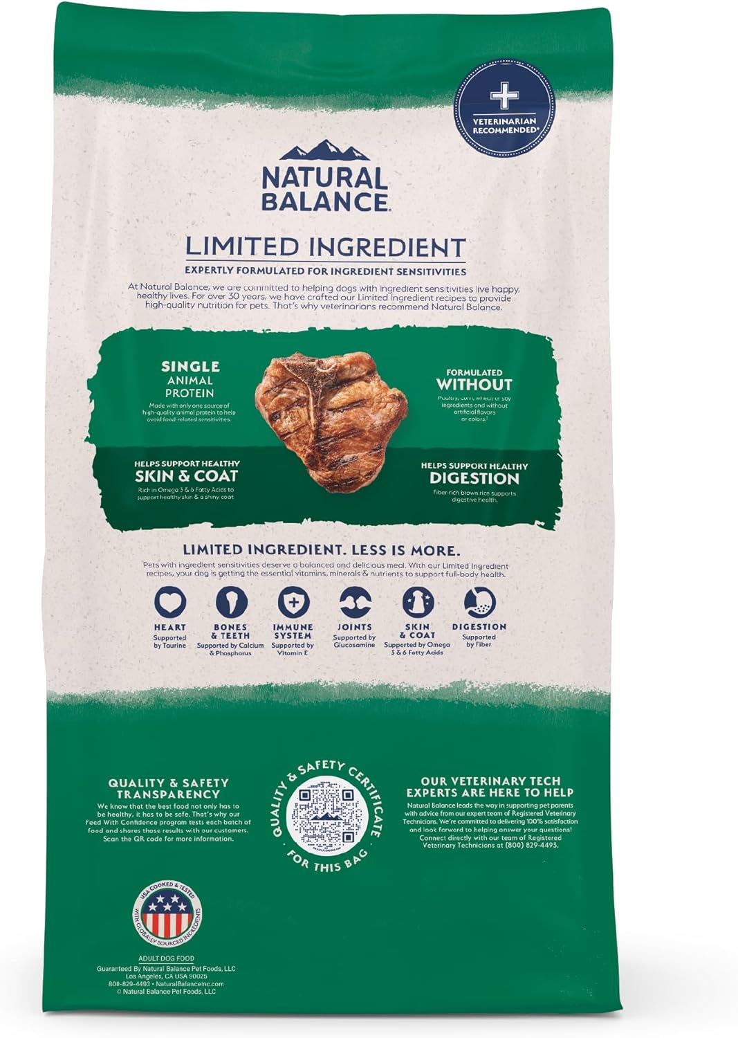 Natural Balance Limited Ingredient Adult Dry Dog Food with Healthy Grains, Lamb & Brown Rice Recipe, 4 Pound (Pack of 1)
