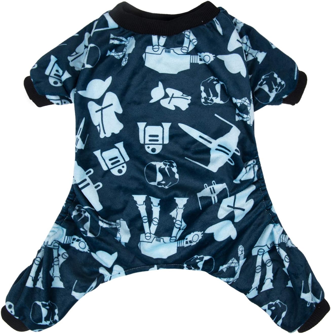 CuteBone Small Dogs Outfit Soft Puppy Onesies Pjs Dog Pajamas Pet Coat Cat Apparel Comfy Doggie Jumpsuit Bodysuit for All Seasons P47XL