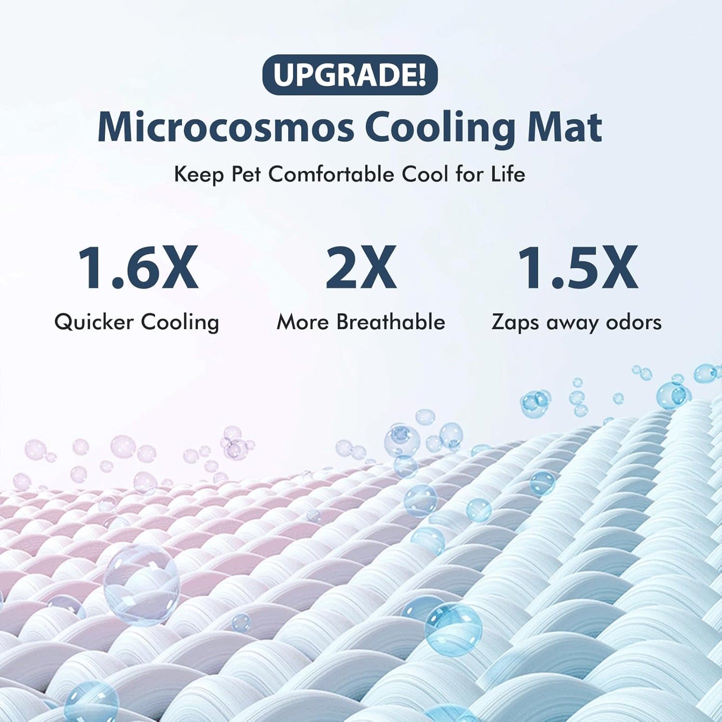 MICROCOSMOS Summer Cooling Mat & Sleeping Pad- Water Absorption Top, Materials Safe, Easy Carry, EZ Clean. Keep Cooling for Pets, Kids and Adults.(Brown, 24" x18")