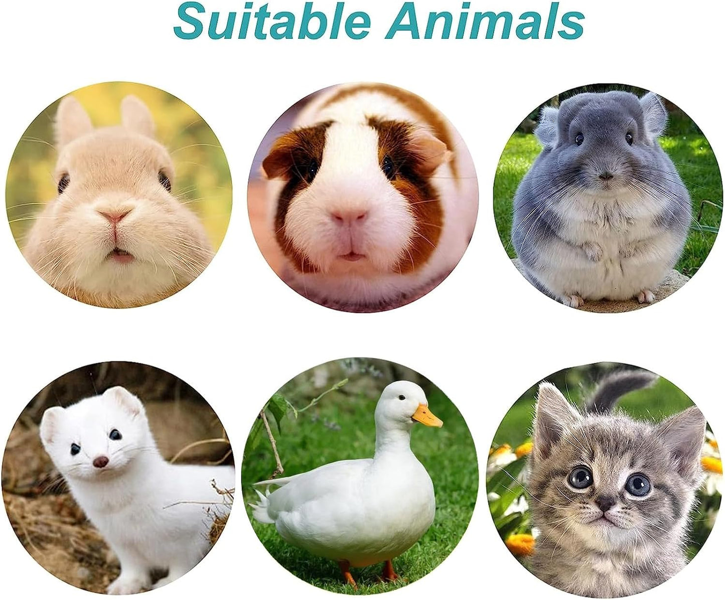 Rabbit Water Bottle 17 OZ Bunny Hanging Water Fountain Automatic Guinea Pig Water Dispenser No Leak Drinking Feeder for Bunny Chinchilla Hamsters Cat Dog Small Animals(Grey)