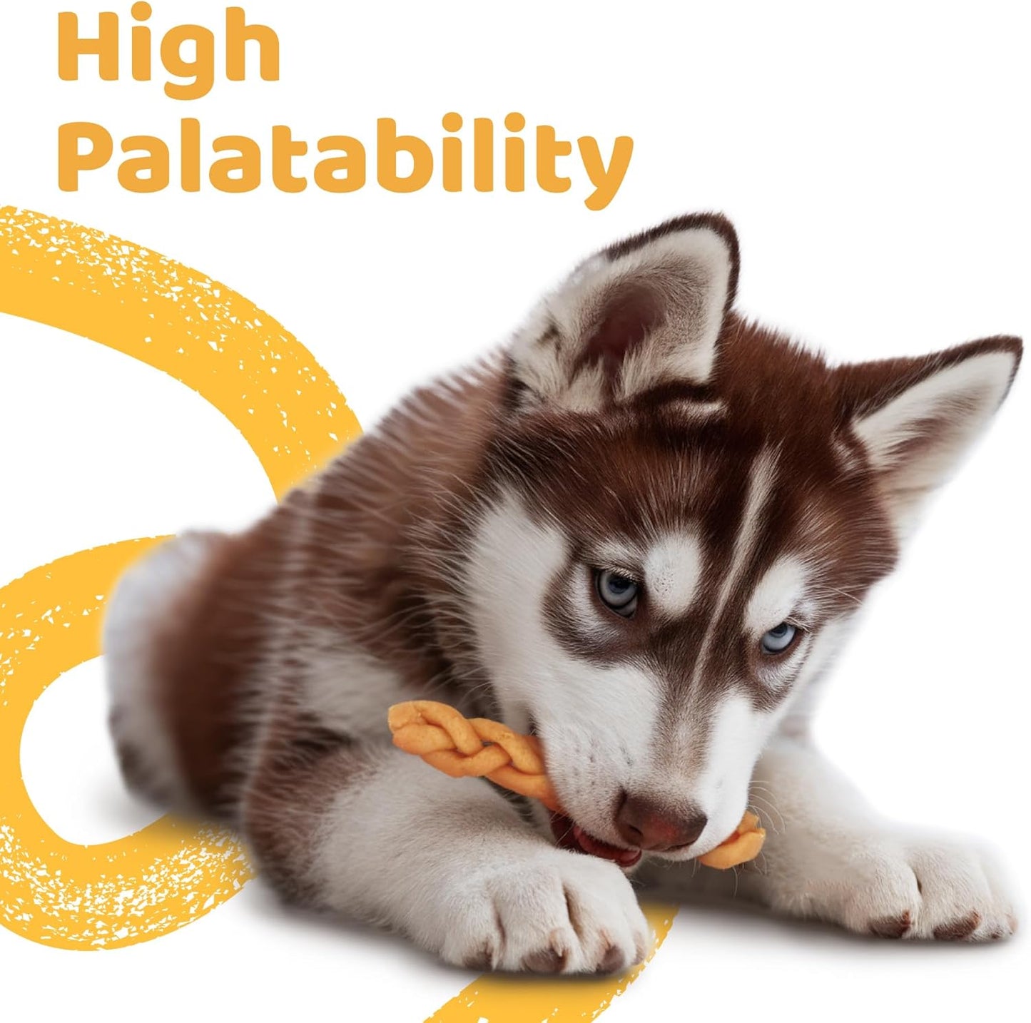 iPaw Turkey Dog Treats, All Natural Human Grade Dog Treat, Suitable for Training chew, US Sourced Raw Material, Hypoallergenic, Rawhide Alternative, Braided Stick (Pumpkin)