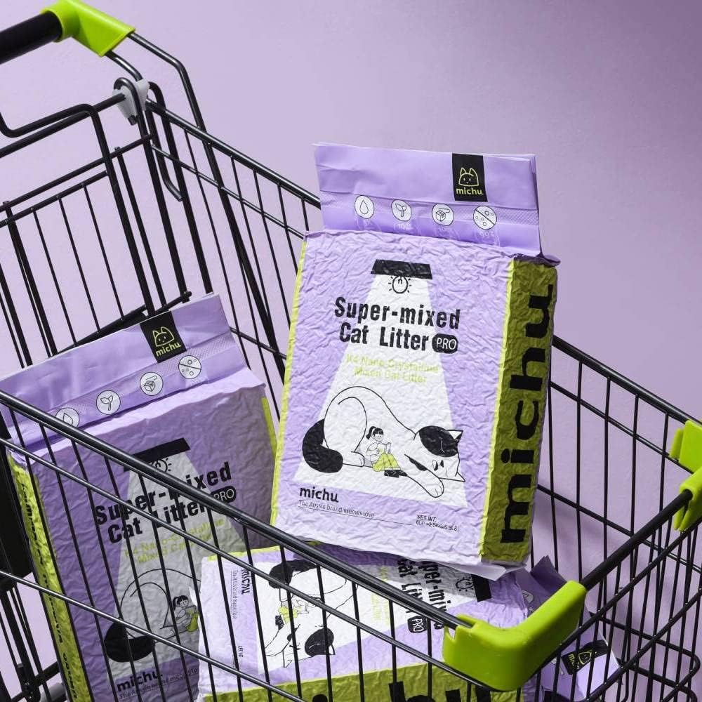 Mixed Tofu Cat Litter, Heavy Duty Flushable Kitty Litter, 5.5Lb/88Oz Original 4 Pack