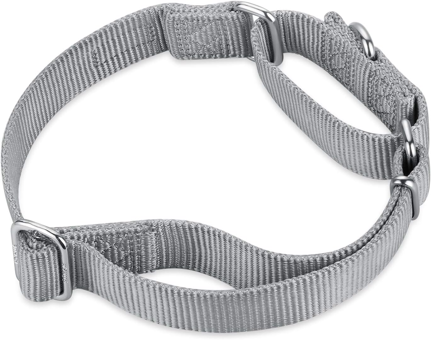 Hyhug Pets Premium Upgraded Heavy Duty Nylon Anti-Escape Medium Martingale Collar for Boy and Girl Dogs Comfy and Safe - Professional Training, Daily Use Walking. (Medium, Sleet Gray)