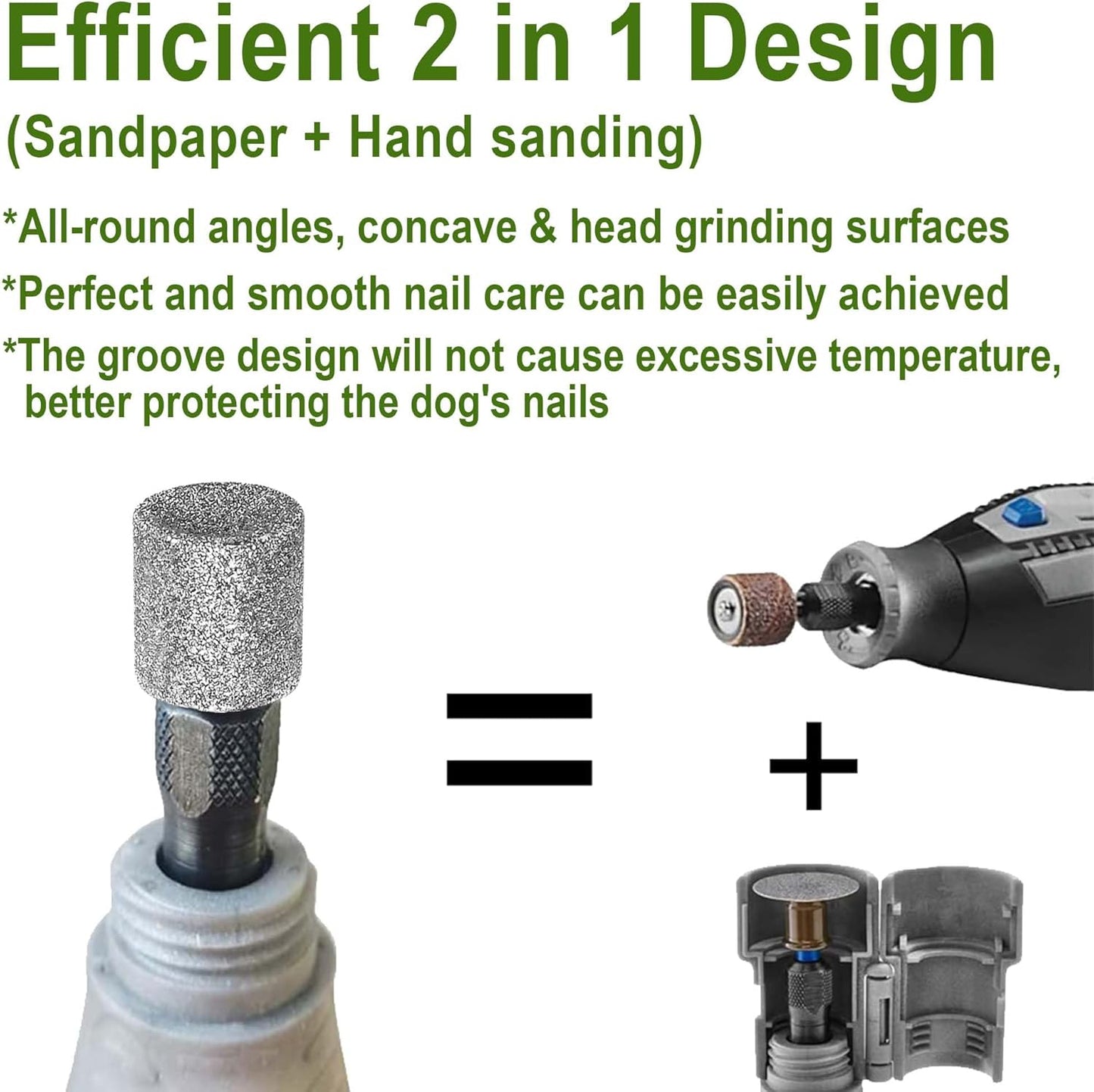 Diamond Dog Nail, 1/8'' Nail Tool for Dogs, for Animals Nail Care & Home Grinder Tools for Dogs and Animals