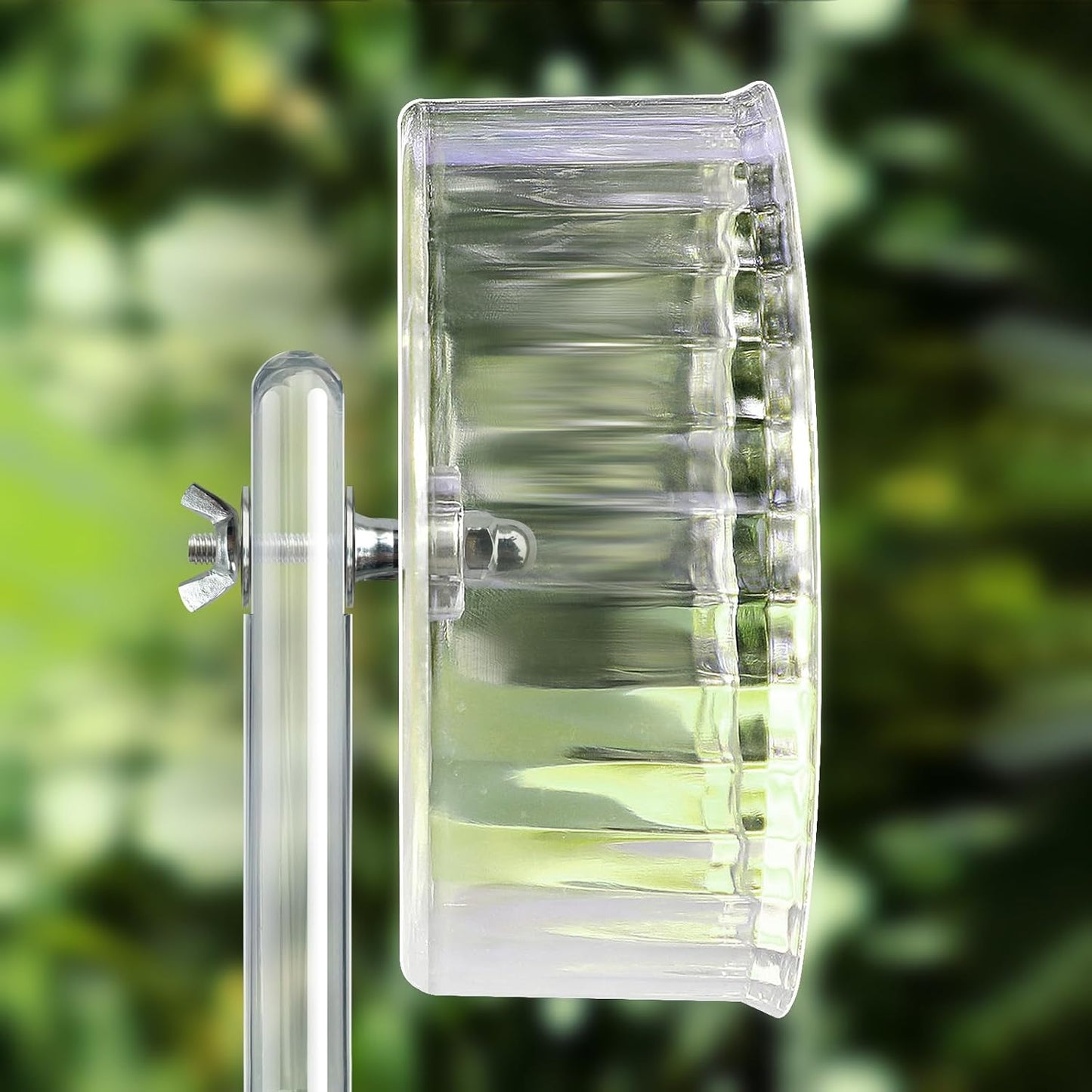 Silent Hamster Wheel, Super-Silent Hamster Exercise Wheels Accessories, Quiet Running Wheels, Adjustable Stand for Hamsters Mice Or Other Small Animals (White, Ф 7 inch)