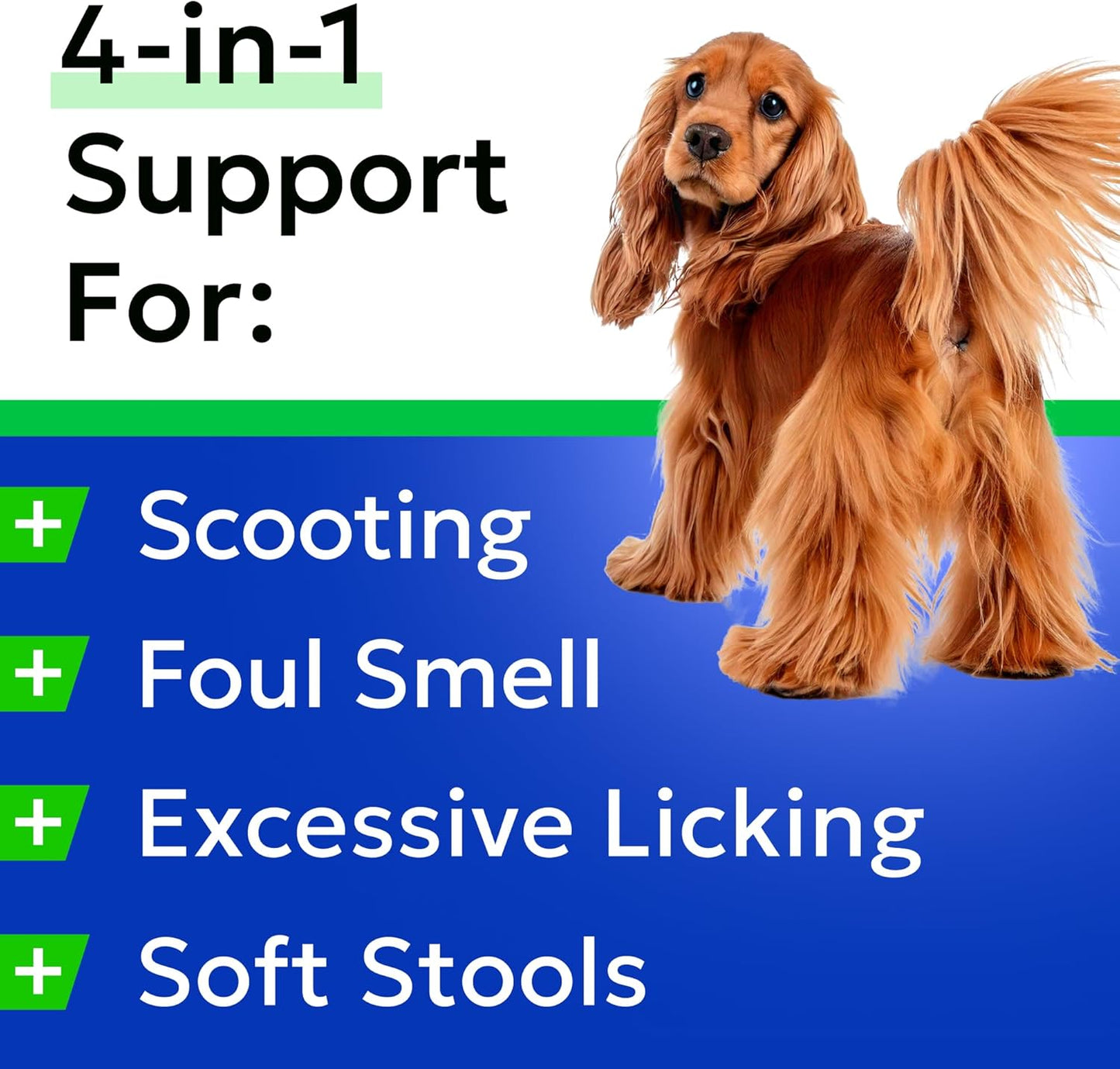 BARK&Spark Dog Anal Gland Treatment Chews - AnalGland Support Supplement - Stop Scoot & Reduce Odor with Prebiotics & Digestive Enzymes - Bacon Flavor, 120 Treats